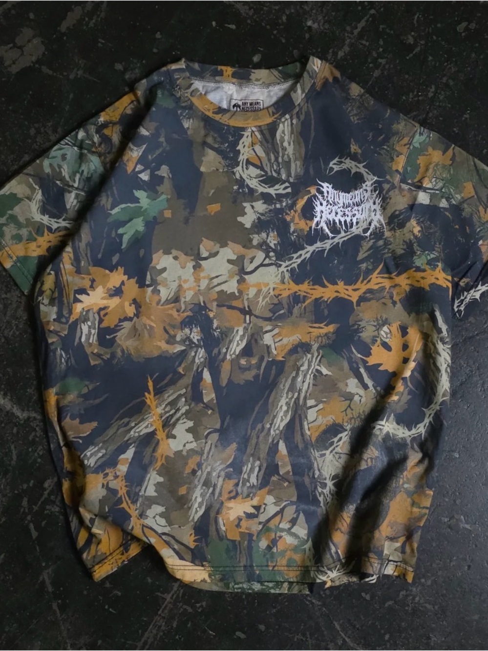By any means necessary camo shirt